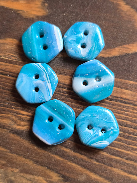 Ocean Hexagons Small