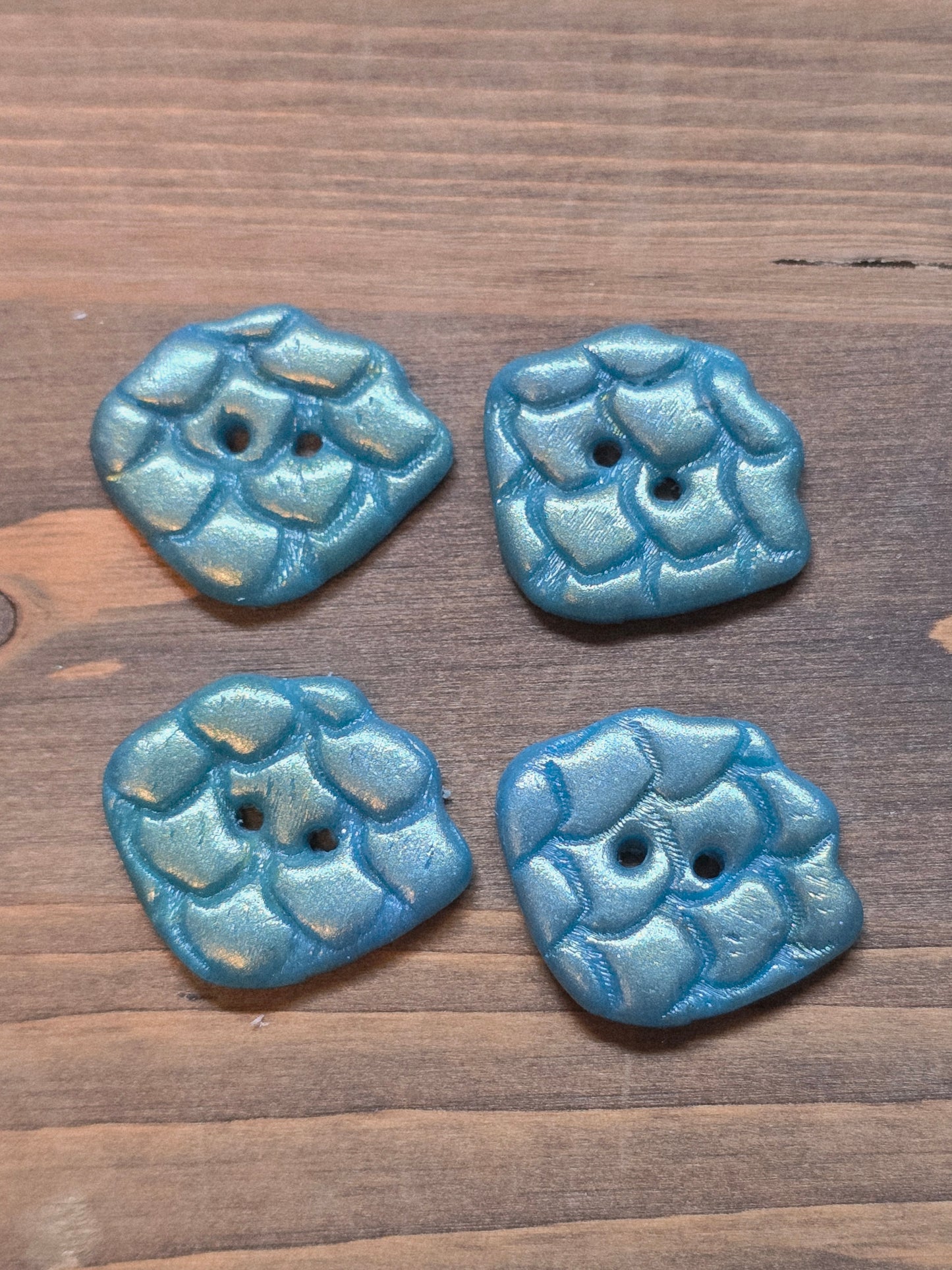 Metallic Teal Shells
