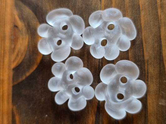 White Sea Glass Flowers