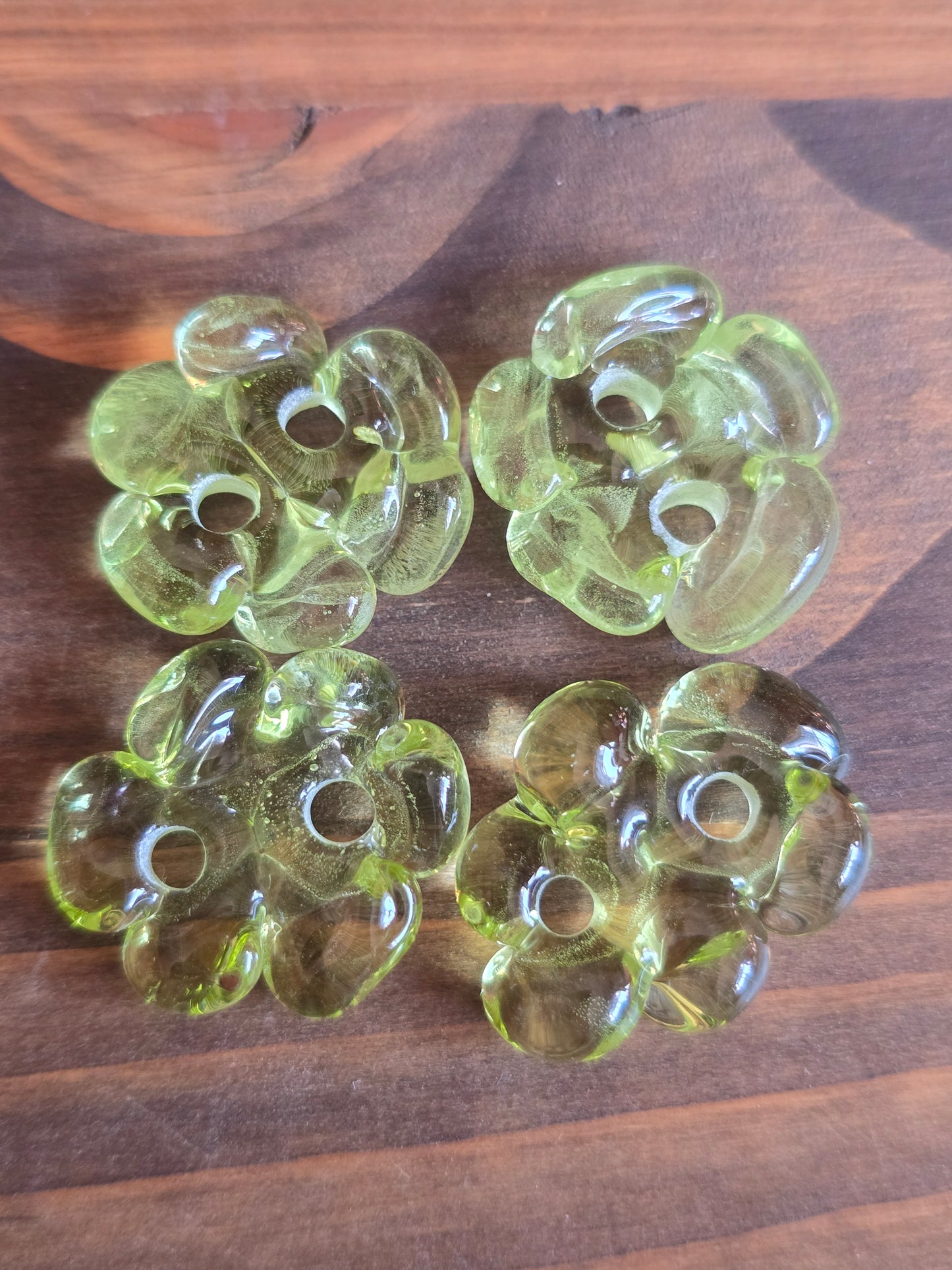 Transparent Lime Flowers