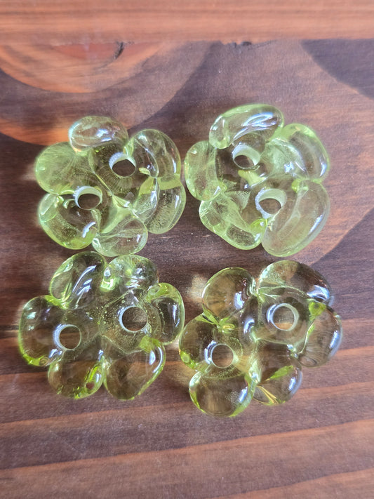 Transparent Lime Flowers