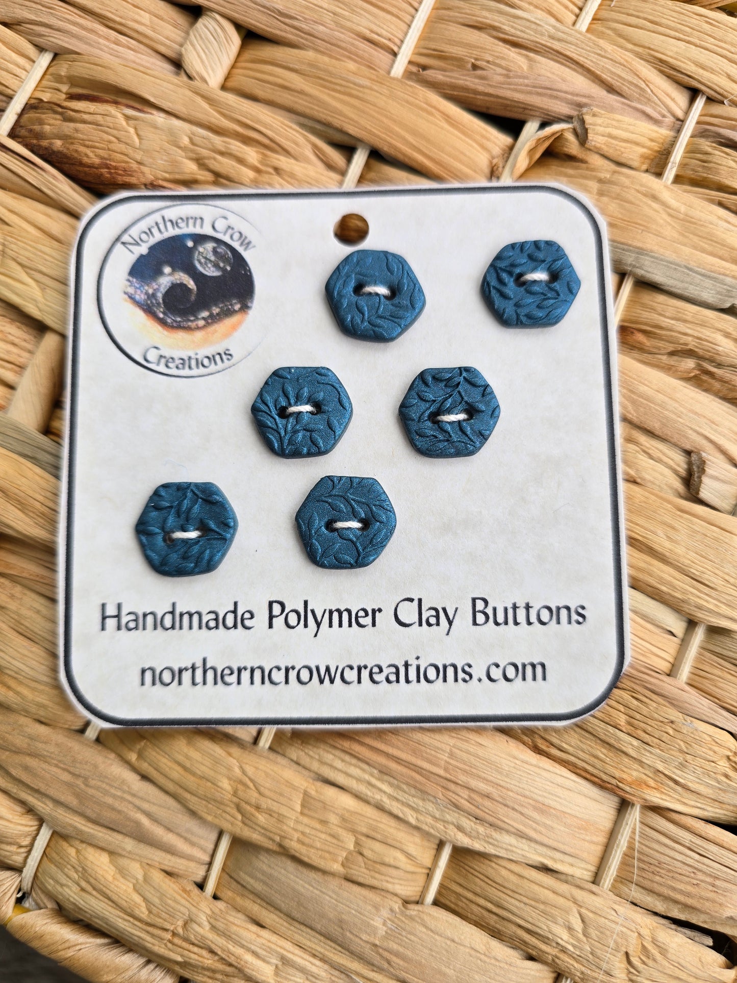 Dark Teal Small Hexagons